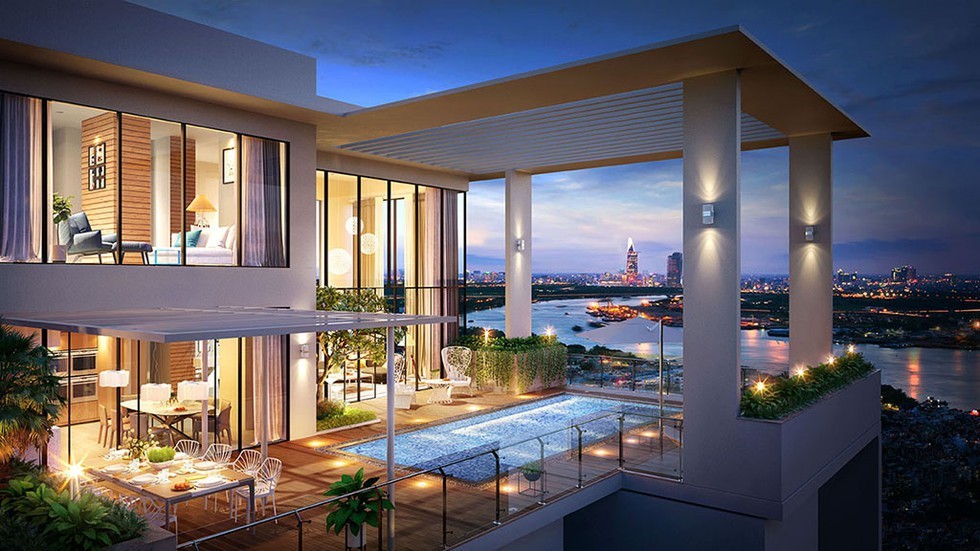 Thuê căn penthouse The Senique Hà Nội Ocean Park, 4 phòng ngủ, hướng Đông Nam