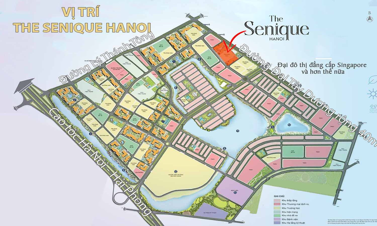 Quy hoạch dự án The Senique Hà Nội